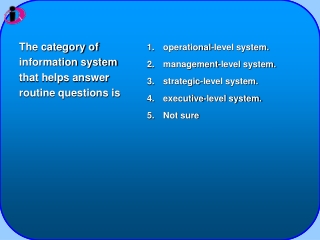 The category of information system that helps answer routine questions is