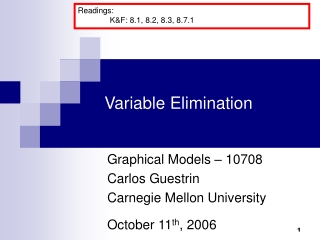 Variable Elimination