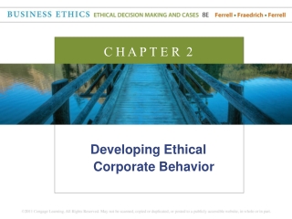 Developing Ethical Corporate Behavior