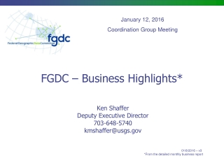 FGDC – Business Highlights*