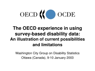 Washington City Group on Disability Statistics Ottawa (Canada), 9-10 January 2003