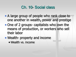 Ch. 10- Social class