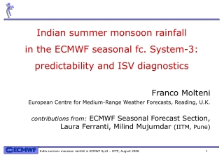 Indian summer monsoon rainfall