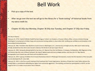 Bell Work