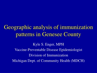 Geographic analysis of immunization patterns in Genesee County