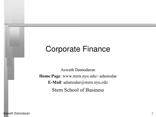 Corporate Finance