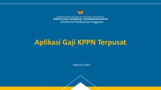 Aplikasi Gaji  KPPN  Terpusat