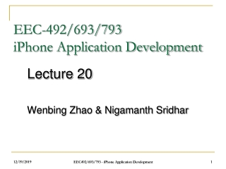 EEC-492/693/793 iPhone Application Development