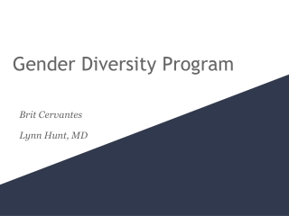 UCI Gender Diversity  Program