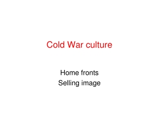 Cold War culture