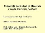 Universit degli Studi di Macerata Facolt di Scienze Politiche