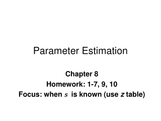 Parameter Estimation