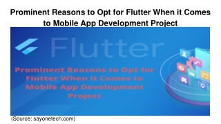 Prominent Reasons to Opt for Flutter When it Comes to Mobile App Development Project