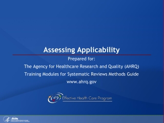 Assessing Applicability