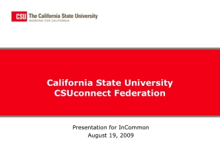 California State University CSUconnect Federation