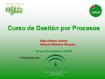 Curso de Gesti n por Procesos Olga Gomez Gomez Manuel Albertos V zquez Grupo Consultores UNAD