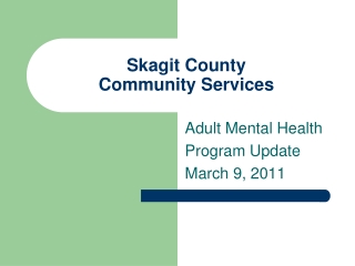 Skagit County  Community Services