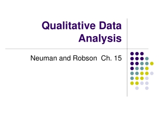 Qualitative Data Analysis