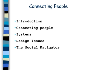 Connecting People