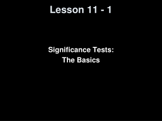 Lesson 11 - 1