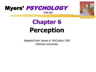 Myers’  PSYCHOLOGY 				(7th Ed)