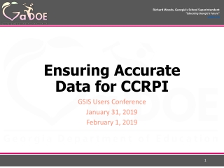 Ensuring Accurate Data for CCRPI