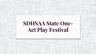SDHSAA State One-Act Play Festival