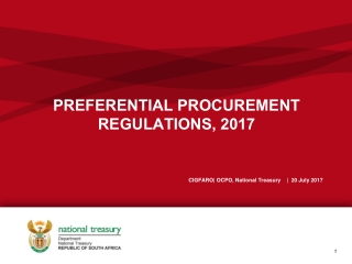 PREFERENTIAL PROCUREMENT REGULATIONS, 2017