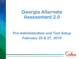 Georgia Alternate Assessment 2.0
