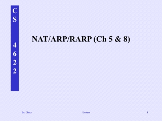 NAT/ARP/RARP (Ch 5 &amp; 8)