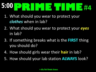 What should you wear to protect your  clothes  when in lab?