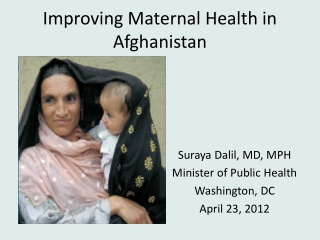 Improving Maternal Health in Afghanistan