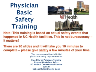 Physician Basic Safety  Training