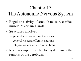 Chapter 17  The Autonomic Nervous System