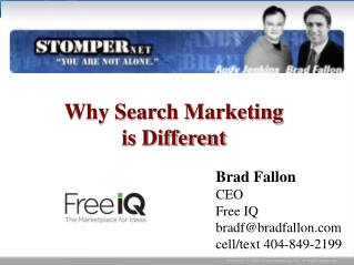 Why Search Marketing  is Different