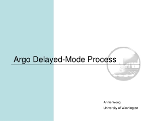 Argo Delayed-Mode Process