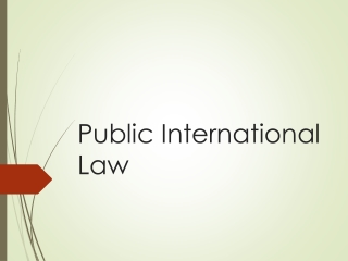 Public International Law