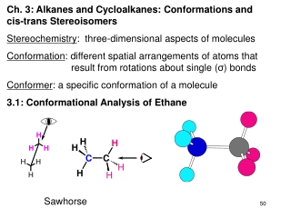 Ch. 3: Alkanes and Cycloalkanes: Conformations and  cis-trans Stereoisomers