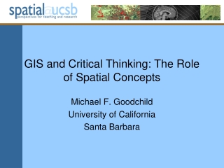 GIS and Critical Thinking: The Role of Spatial Concepts