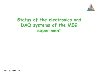 Status of the electronics and DAQ systems of the MEG experiment