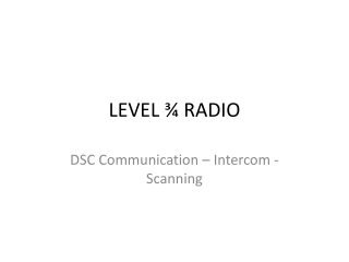 LEVEL ¾ RADIO