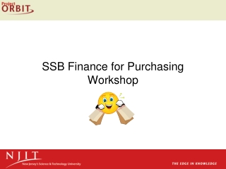SSB Finance for Purchasing Workshop