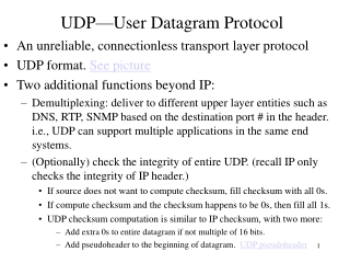 UDP—User Datagram Protocol