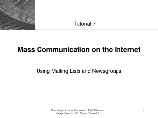 Mass Communication on the Internet