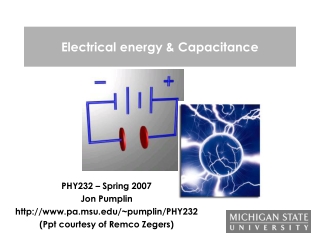 Electrical energy &amp; Capacitance