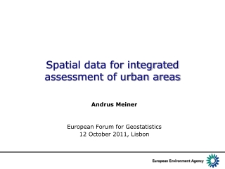 Spatial data for integrated assessment of urban areas