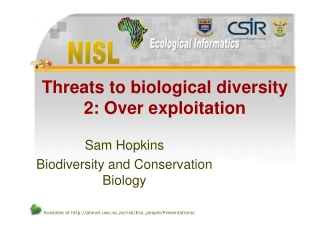 Threats to biological diversity 2: Over exploitation