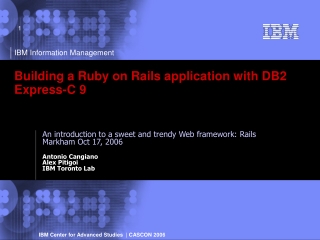 Building a Ruby on Rails application with DB2 Express-C 9