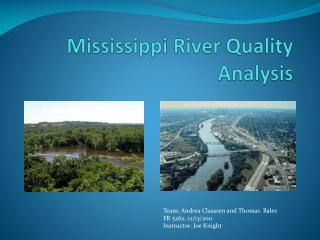 Mississippi River Quality Analysis