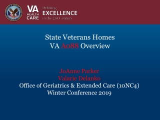 State Veterans Homes  VA  A088  Overview